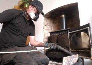 Moving Home - Fireplace Services - The latest in chimney sweep technology and dustless soot extraction.