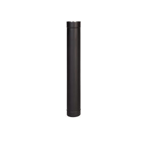 125mm Pipe 1000mm Long Single Wall (Black S/S)