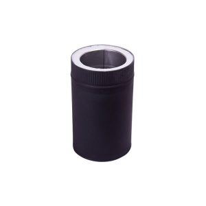125/185 Pipe 350mm Long Insulated (Black S/S)
