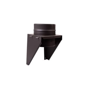 125/185mm Wall Base Support Bracket for Insulated Pipe (Black S/S)