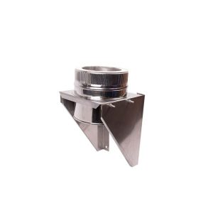 125/185mm Wall Base Support Bracket for Insulated Pipe (Silver S/S)